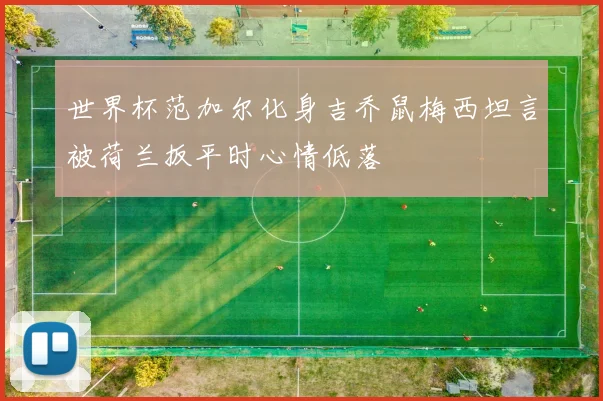 世界杯范加尔化身吉乔鼠梅西坦言被荷兰扳平时心情低落